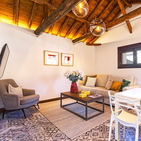 Immerse yourself in some of the city's rich history thanks to original features like wooden beams