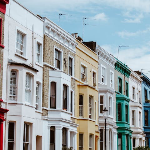 Arrive in Notting Hill in twenty-five minutes via the underground