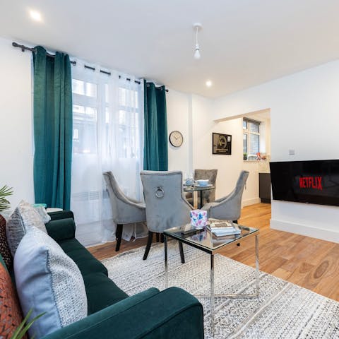 Curl up on the sofa for a movie night