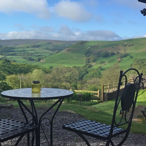 Have a peaceful moment to yourself at the bistro table