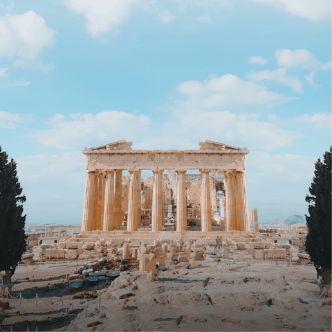 Climb to the top of the Acropolis and admire the Parthenon