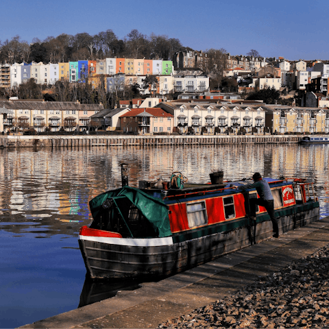 Grab a coffee and stroll around the Floating Harbour, right on your doorstep