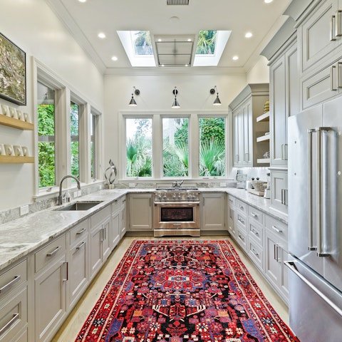 Cook up a home-made feast in the elegant kitchen