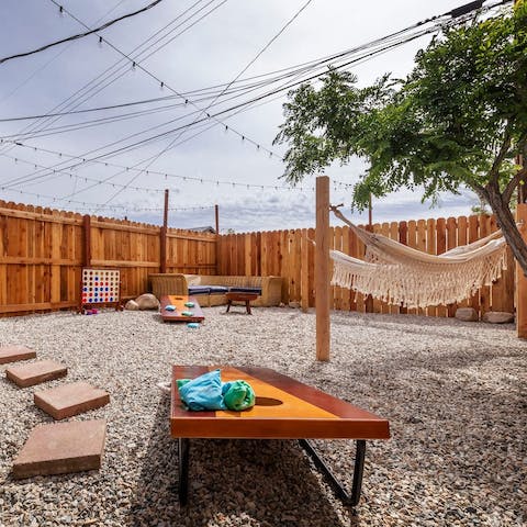 Enjoy games in the back garden with friends and family