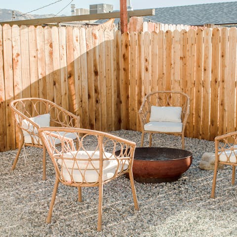 Spend long evenings gathered around the fire pit