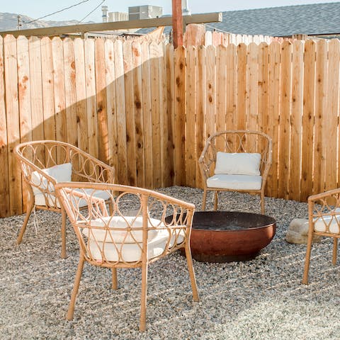 Spend long evenings gathered around the fire pit