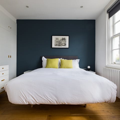 Enjoy a peaceful night's sleep in the comfortable bedrooms