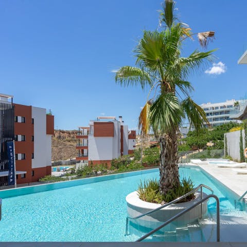 Cool off from the Costa Del Sol sunshine at the communal pool