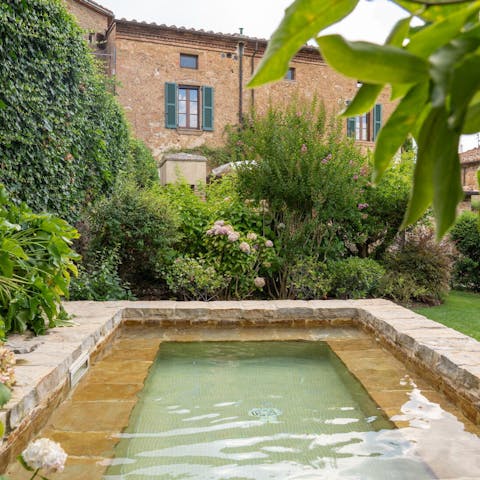 Take a quick dip in the private plunge pool