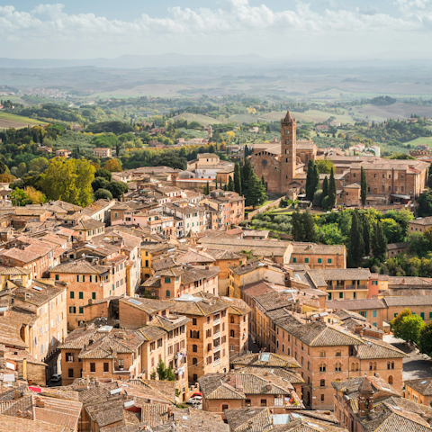 Spend the day in Siena, an hour or so by car