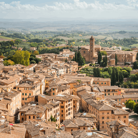 Spend the day in Siena, an hour or so by car