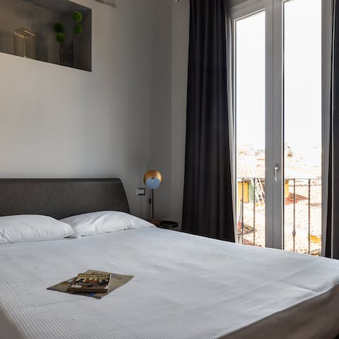 Get some fresh air on your Juliet balcony after a restful night's sleep