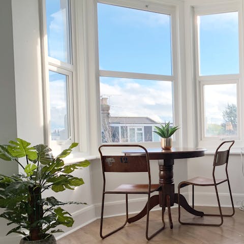 Lose yourself to the sea views with your morning cuppa here