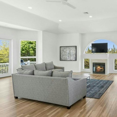 Sprawl out in one of the two living areas