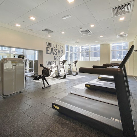 Work up a sweat in the on-site gym