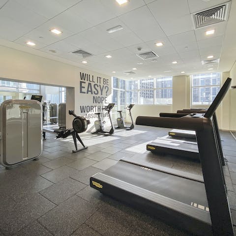 Work up a sweat in the on-site gym
