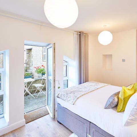 Step out of bed and straight onto your private patio