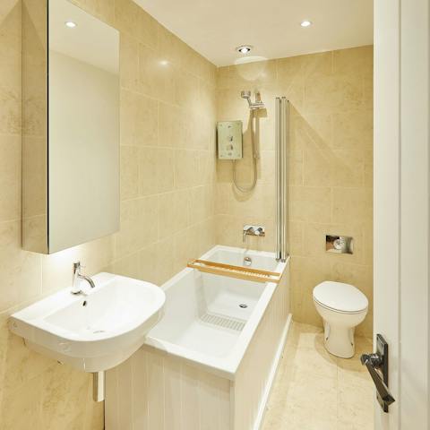 Soothe your muscles in the tub after hiking up hill and down dale, or cycling a section of the Tour de France route