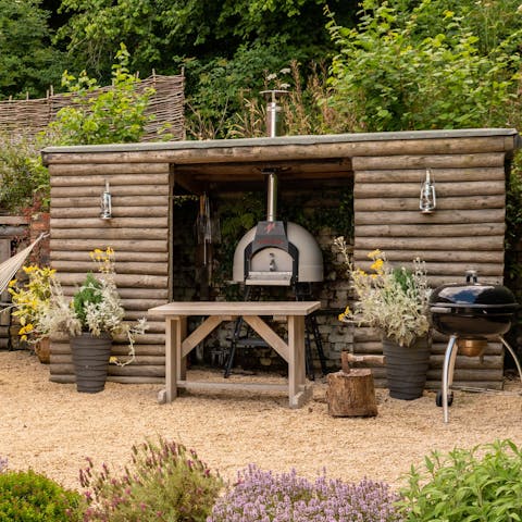 Fire up the incredible Valoriani pizza oven for an authentic taste of Italy