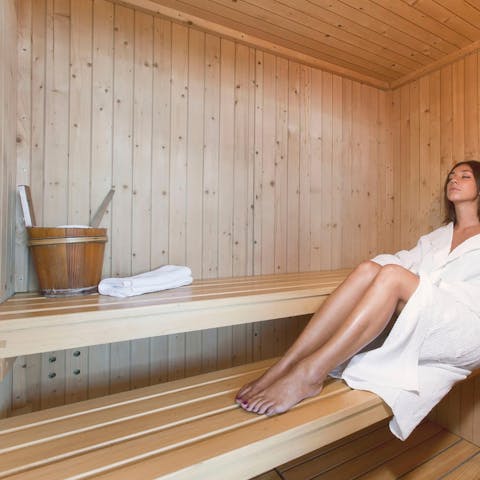 Relax and recharge in the sauna