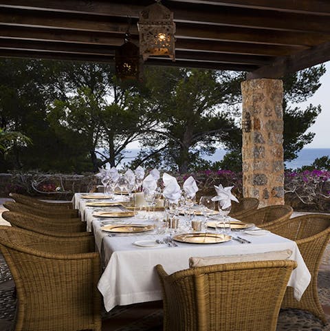 Indulge in complimentary meals served to your liking under starlight