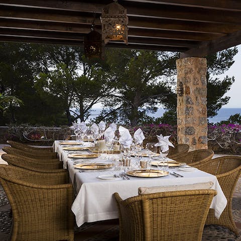 Indulge in complimentary meals served to your liking under starlight