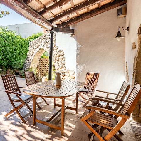 Taste delicious Italian cuisine as you dine alfresco on the terrace