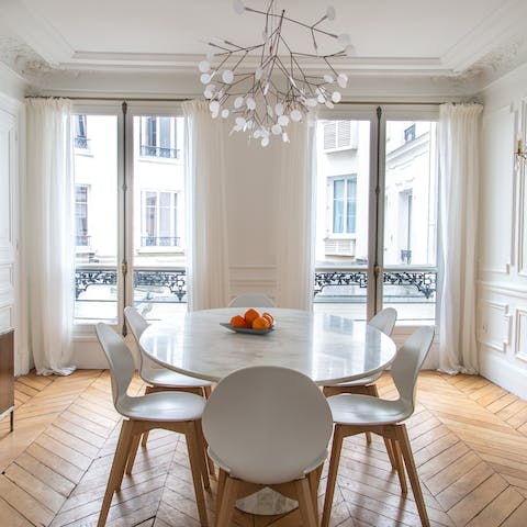 Plan your day over some classic French omelettes for breakfast