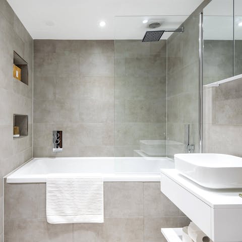 Draw yourself a hot bath at the end of a busy day and relax your muscles