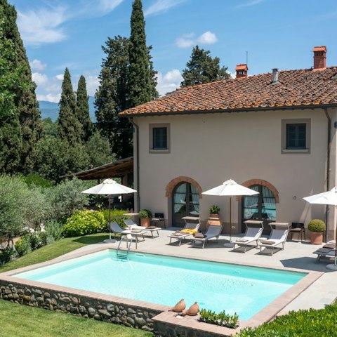 Embrace total relaxation by the private pool
