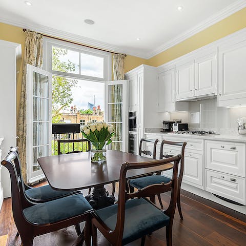 Open up the Juliet balcony doors and let the fresh air in with your morning coffee