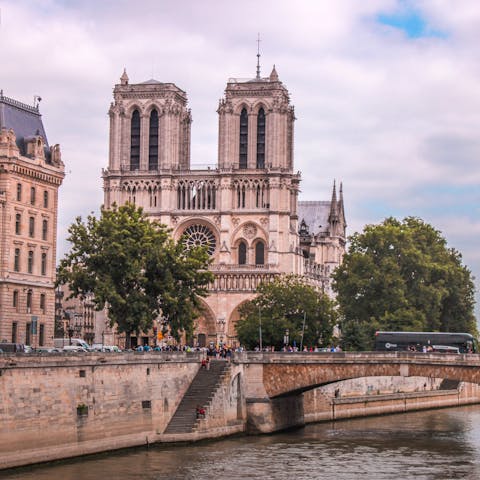 Have a stroll over to the Notre-Dame de Paris, a short walk away