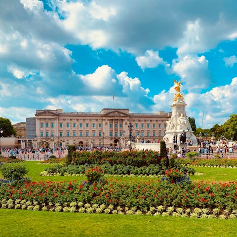 Begin your London adventure with a stroll to Buckingham Palace