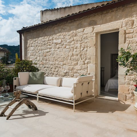 Catch some rays on the suntrap of a terrace