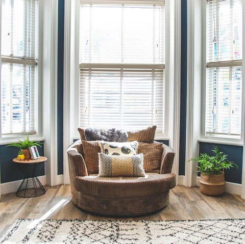 Spend rainy days curled up with a book in this comfy chair