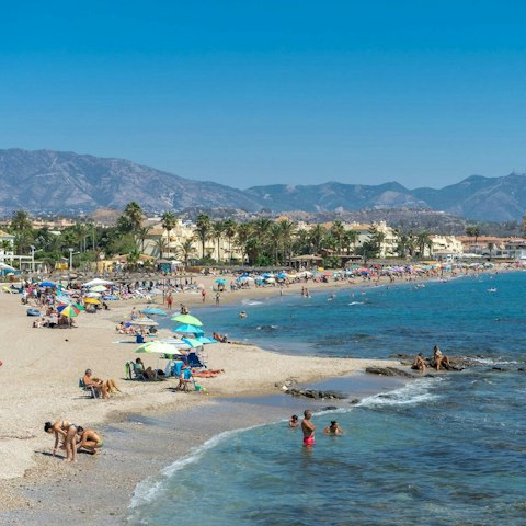 Enjoy a trip to the beach – just a two-minute walk away