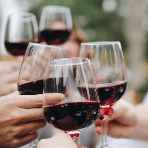 Sip award-winning wine at the local vineyards, just a short drive away