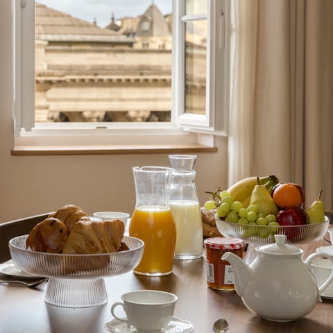 Fuel up for a day of sightseeing with a French breakfast