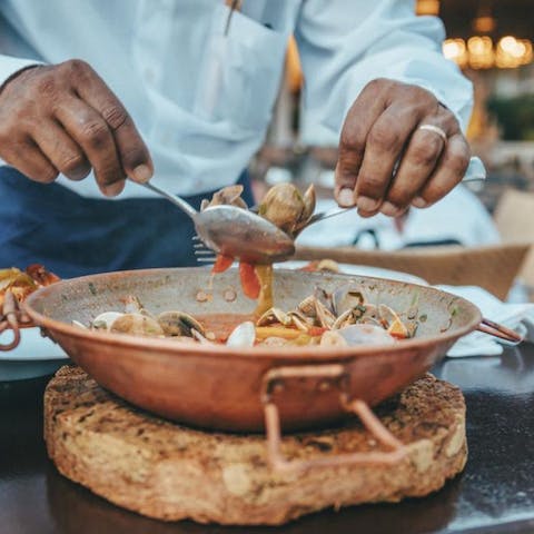 Enjoy fantastic local cuisine at the array of authentic restaurants on the resort