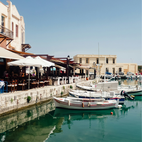 Explore the historic heart of Rethymnon – a short drive away