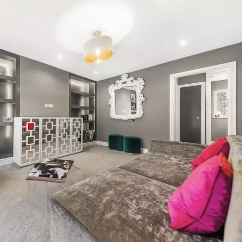 Sprawl out on the squishy sofa and unwind in style
