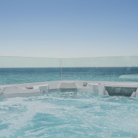 Savour long soaks in the outdoor or indoor Jacuzzi