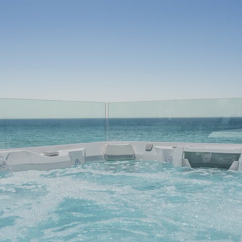 Savour long soaks in the outdoor or indoor Jacuzzi