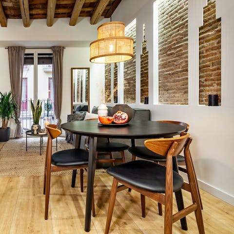 Enjoy some tortilla de patatas at your dining table