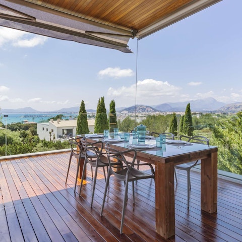 Gather for dreamy sunset drinks and Mediterranean-inspired meals