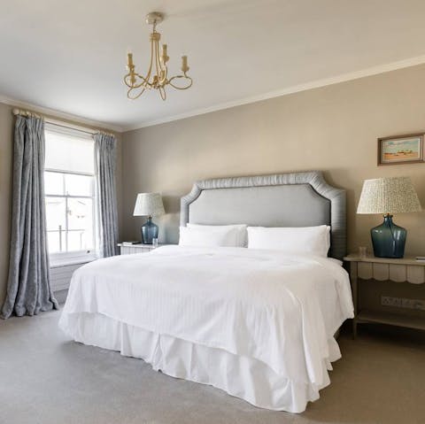 Get a cosy night's sleep in the main bedroom