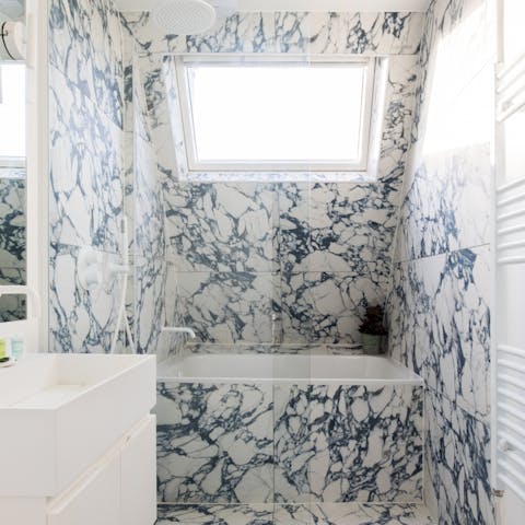 Draw yourself a hot bath and unwind in the water at the end of a busy day