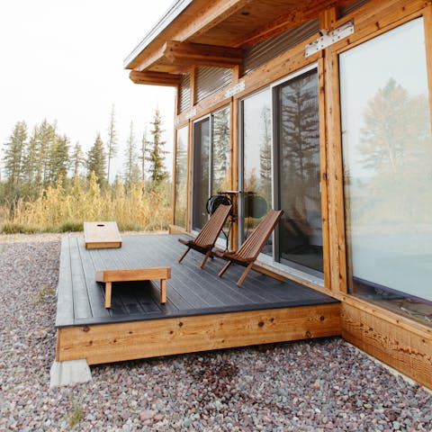 Relax with a coffee or play some games on the terrace