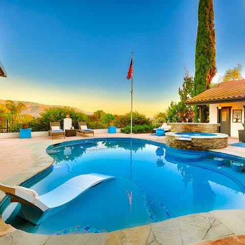 Cool off in the impeccable pool