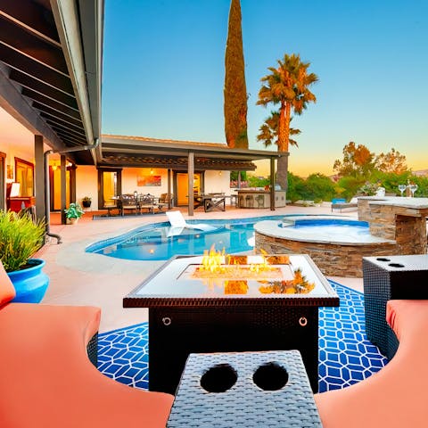 Relax and unwind around the fire pit